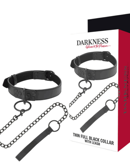 DARKNESS - BLACK NECKLACE WITH CHAIN