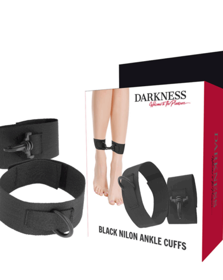 DARKNESS - BLACK NYLON ANKLE CUFFS