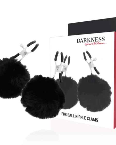 DARKNESS - NIPPLE CLAMPS WITH POM POMS 1