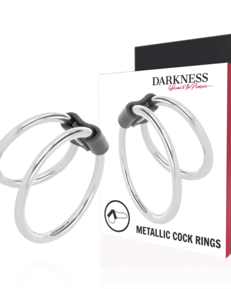 DARKNESS - DOUBLE METAL PENIS RING