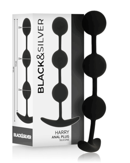 BLACKSILVER - HARRY ANAL ROSARY 3 SILICONE SPHERES 14 CM