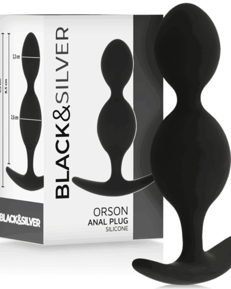 BLACKSILVER - ORSON PLUG SILICONE 2 ANAL WAVES 9 CM