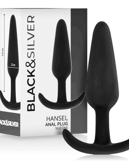 BLACKSILVER - HANSEL SILICONE ANAL PLUG WITH SMALL HANDLE