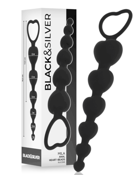 BLACKSILVER - MILA ANAL CHAIN OF HEARTS 18 CM