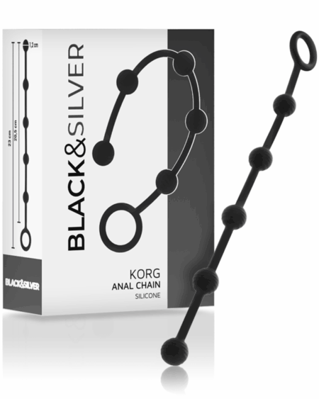 BLACKSILVER - KORG ANAL ROSARY SILICONE INITIATION 21 CM