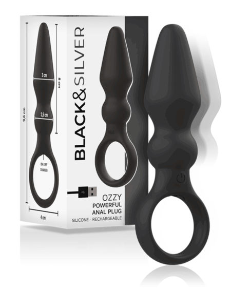 BLACKSILVER - OZZY POWERFUL SILICONE ANAL PLUG