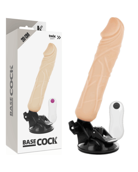 BASECOCK - REALISTIC VIBRATOR REMOTE CONTROL FLESH 20 CM -O- 4 CM