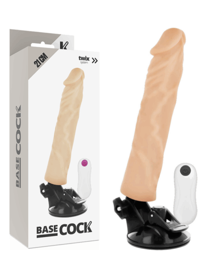 BASECOCK - REALISTIC VIBRATOR REMOTE CONTROL FLESH 21 CM -O- 4 CM