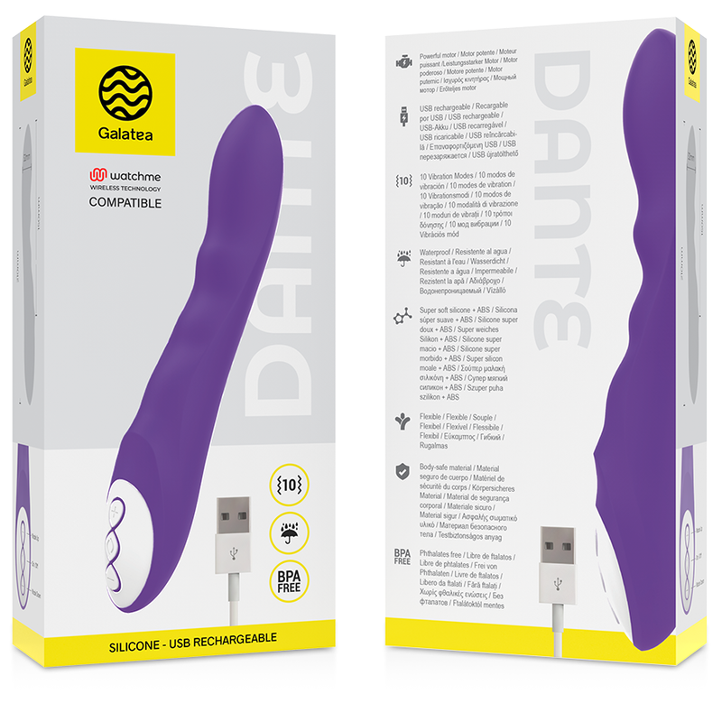 GALATEA - DANTE LILAC VIBRATOR COMPATIBLE WITH WATCHME WIRELESS TECHNOLOGY - Image 2