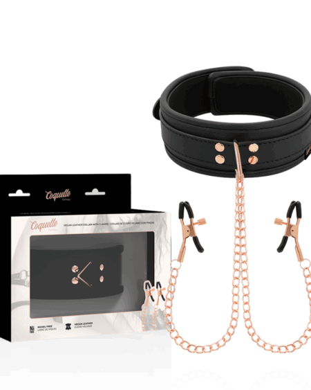 COQUETTE CHIC DESIRE - FANTASY NIPPLE CLAMP NECKLACE WITH NEOPRENE LINING