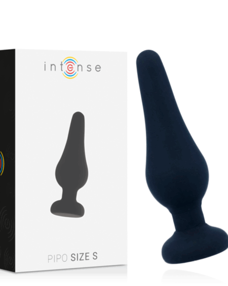 INTENSE - ANAL PLUG PIPO S BLACK SILICONE 9.8 CM