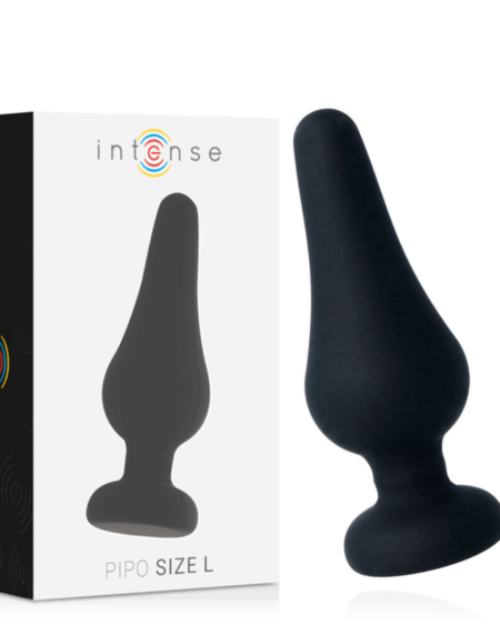 INTENSE - ANAL PLUG PIPO L BLACK SILICONE 13 CM