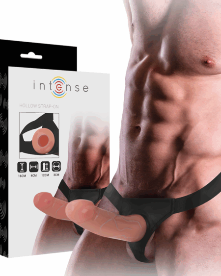 INTENSE - HOLLOW HARNESS WITH DILDO 16 X 3 CM