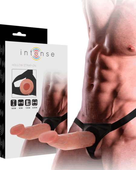 INTENSE - HOLLOW HARNESS WITH DILDO 18 X 3.5 CM