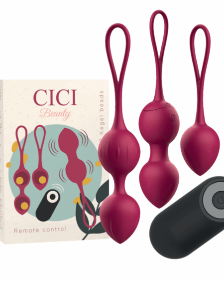 CICI BEAUTY - PREMIUM SILICONE 3 VIBRATING KEGEL BEADS REMOTE CONTROL