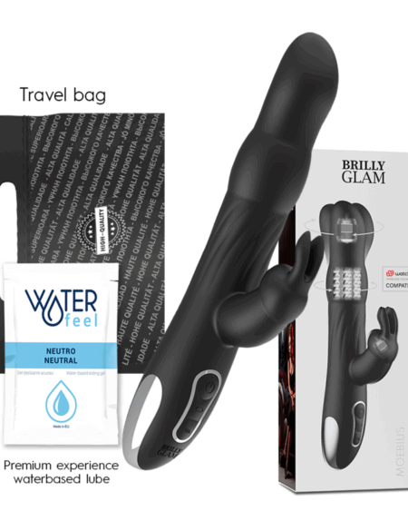 BRILLY GLAM- MOEBIUS RABBIT VIBRATOR  ROTATOR COMPATIBLE WITH WATCHME WIRELESS TECHNOLOGY