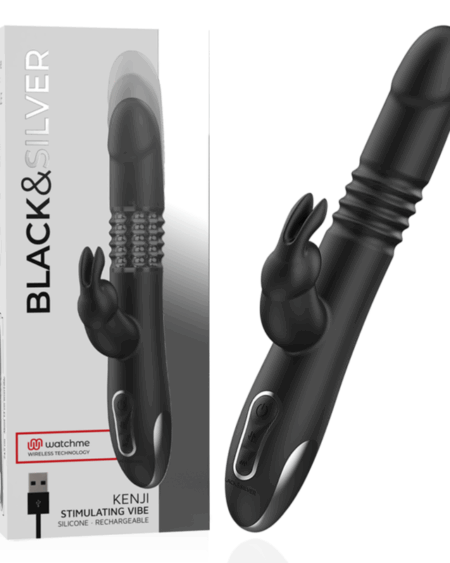 BLACKSILVER - KENJI STIMULATING VIBE COMPATIBLE WITH WATCHME WIRELESS TECHNOLOGY