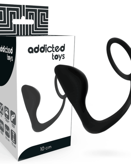 ADDICTED TOYS - ANAL PLUG WITH BLACK PENIS RING