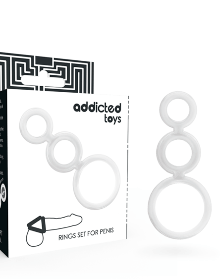 ADDICTED TOYS - RINGS SET FOR PENIS TRANSPARENT
