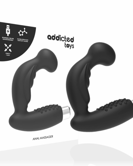 ADDICTED TOYS - PROSTATIC VIBRATOR RECHARGEABLE MODEL 3 - BLACK
