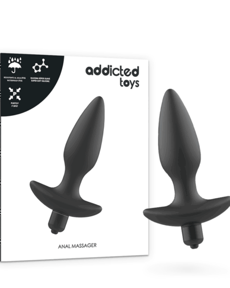 ADDICTED TOYS - MASSAGER PLUG ANAL WITH VIBRATION BLACK