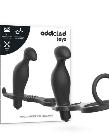 ADDICTED TOYS - ANAL PLUG WITH BLACK SILICONE RING 12 CM
