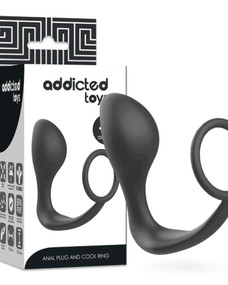 ADDICTED TOYS - ANAL PLUG WITH BLACK SILICONE RING