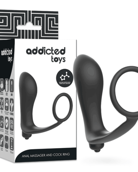 ADDICTED TOYS - VIBRATORY ANAL PLUG WITH PENIS RING