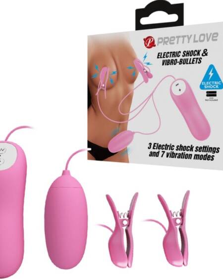 PRETTY LOVE - TWEEZERS WITH VIBRATION AND PINK ELETROSHOCK