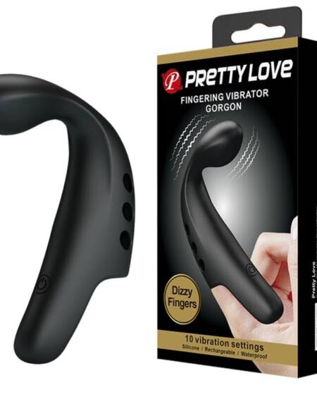 PRETTY LOVE - BLACK GORGON VIBRATOR THIMBLE