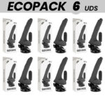 ECOPACK 6 UNITS - BASECOCK REALISTIC BLACK REMOTE CONTROL VIBRATOR WITH TESTICLES 20 CM -O- 4 CM