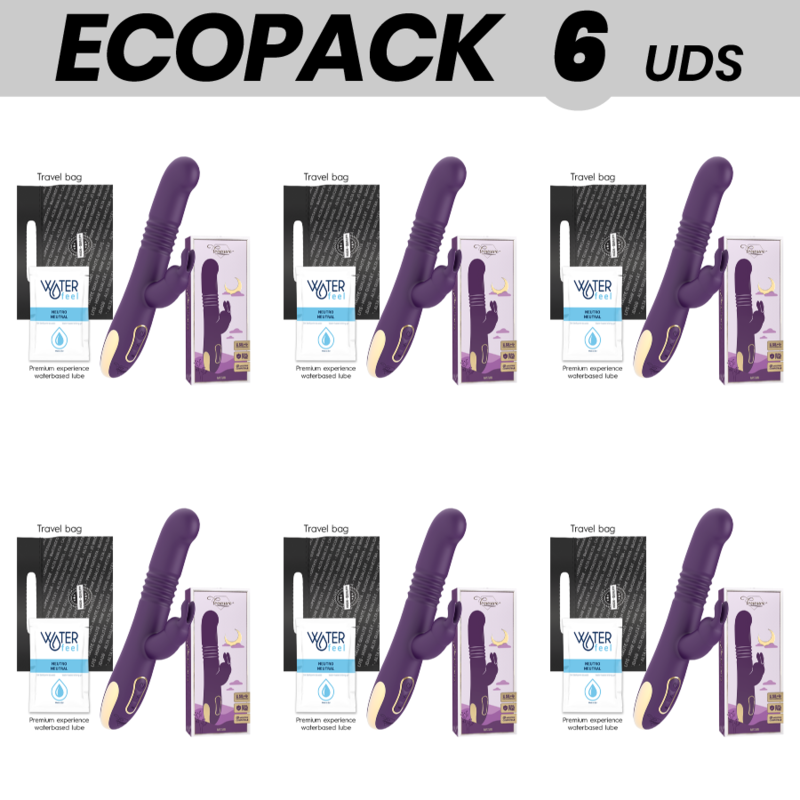ECOPACK 6 UNITS - TREASURE BASTIAN RABBIT UP  DOWN, ROTATOR  VIBRATOR COMPATIBLE CON WATCHME WIRELESS TECHNOLOGY