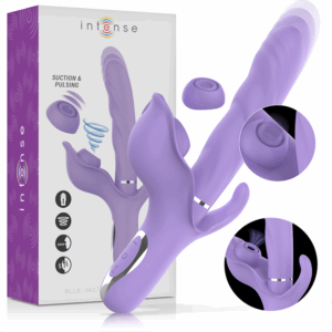 INTENSE - BILLIE MULTIFUNCTIONAL RECHARGEABLE SUCTION VIBRATOR WITH PURPLE PUSH BUTTON