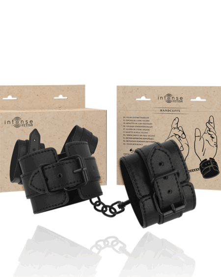 INTENSE - FETISH VEGAN LEATHER HANDCUFFS