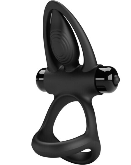 PRETTY LOVE - VIBRATING RING 10 VIBRATIONS BLACK SILICONE