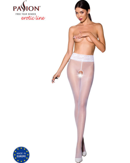 PASSION - TIOPEN 008 WHITE TIGHTS 1/2 30 DEN
