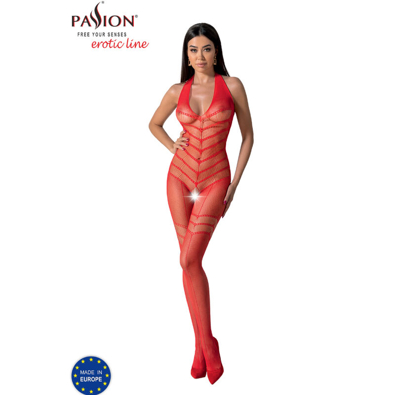 PASSION - BS100 BODYSTOCKING RED ONE SIZE - Image 3