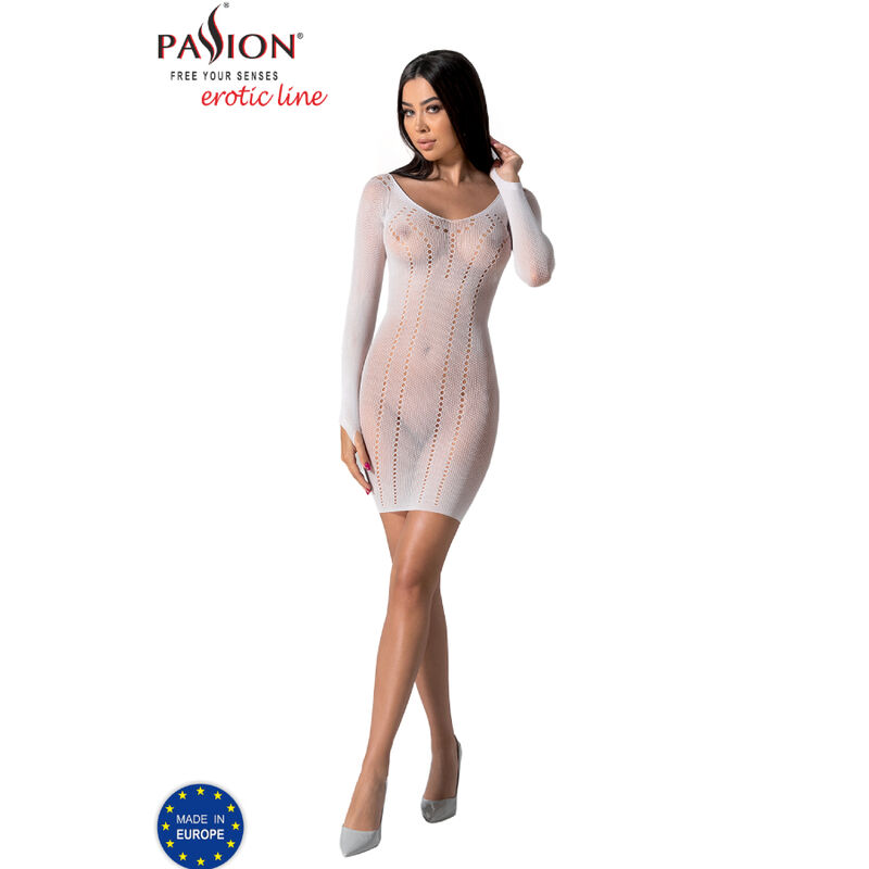 PASSION - BS101 WHITE BODYSTOCKING ONE SIZE - Image 3