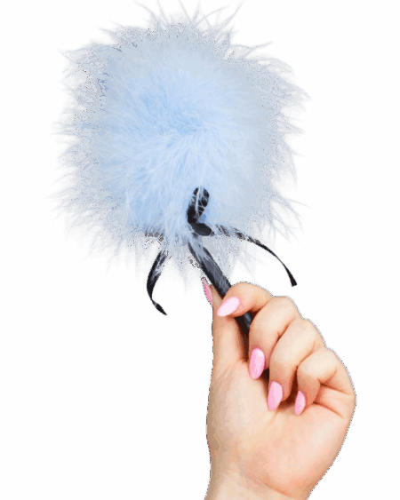 SECRETPLAY - LIGHT BLUE MARABOU DUSTER