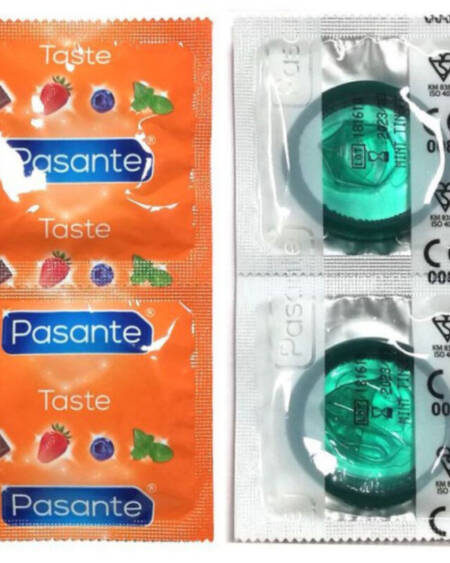 PASANTE - CONDOMS FLAVOR MINT BAG 144 UNITS