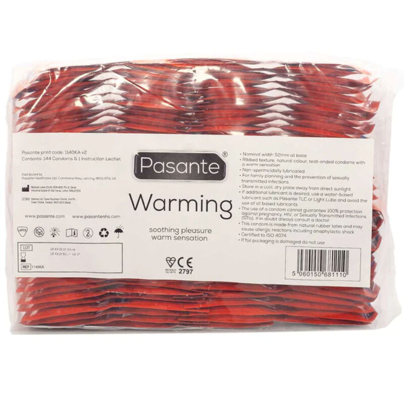 PASANTE - CONDOMS WARMING EFFECT BAG 144 UNITS – Bild 3