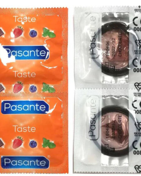 PASANTE - CONDOMS FLAVOR CHOCOLATE TEMPTATION BAG 144 UNITS