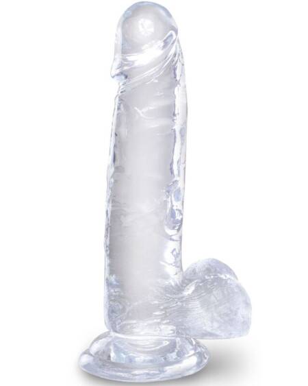 KING COCK - CLEAR REALISTIC PENIS WITH BALLS 15.2 CM TRANSPARENT