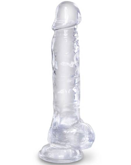 KING COCK - CLEAR REALISTIC PENIS WITH BALLS 16.5 CM TRANSPARENT