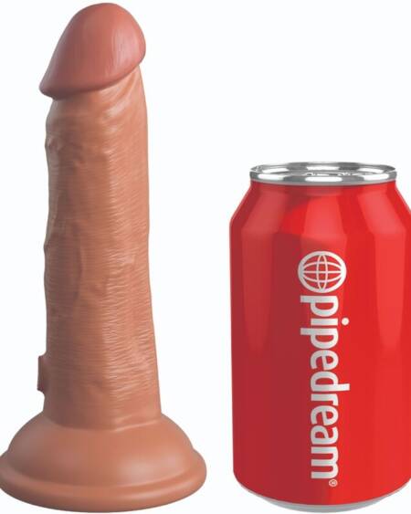 KING COCK - ELITE REALISTIC SILICONE DILDO 15.2 CM CARAMEL