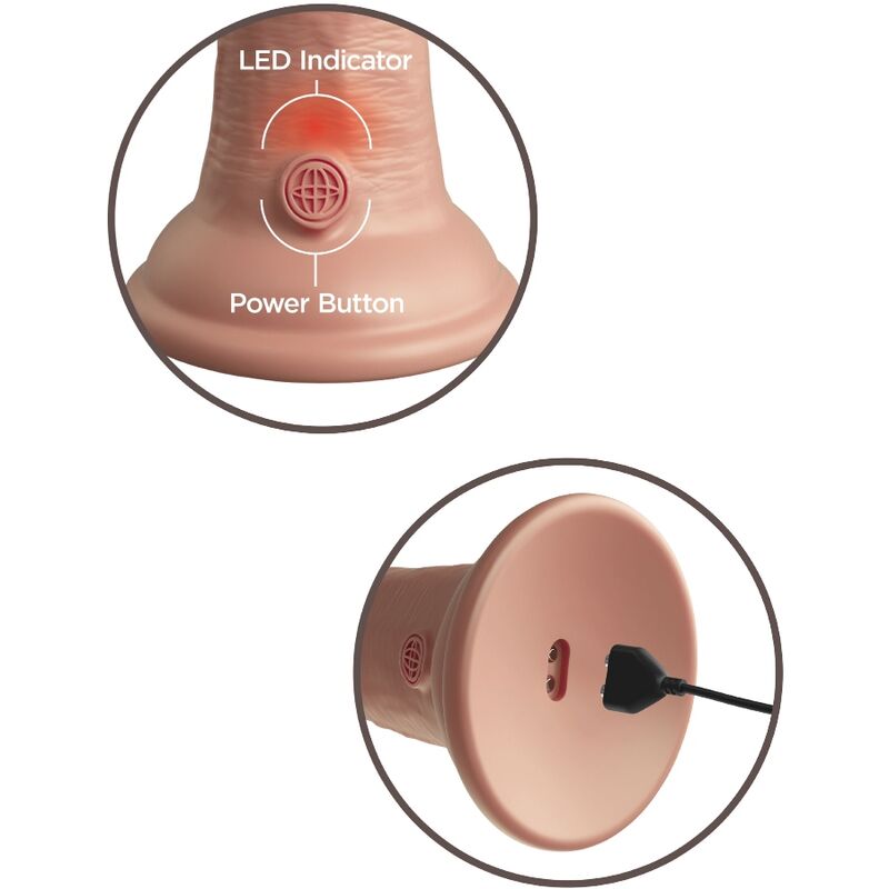 KING COCK - ELITE REALISTIC DILDO VIBRATING  SILICONE 15.2 CM - Image 5