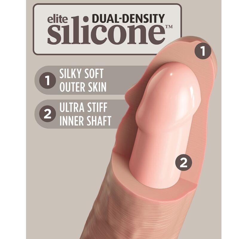 KING COCK - ELITE REALISTIC DILDO VIBRATOR SILICONE REMOTE CONTROL 17.8 CM - Image 4