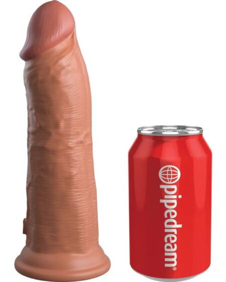 KING COCK - ELITE REALISTIC DILDO VIBRATING  SILICONE 20.3 CM CARAMEL