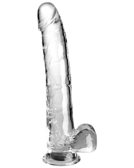 KING COCK - CLEAR DILDO WITH TESTICLES 24.8 CM TRANSPARENT
