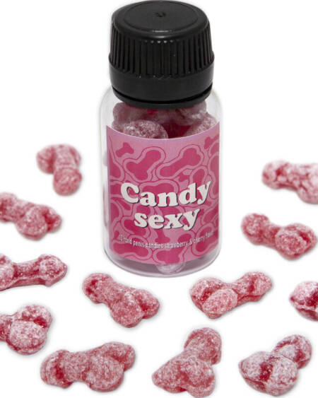 DIABLO PICANTE - CANDY SEXY JAR OF 12 STRAWBERRY-CHERRY FLAVOR GUMMIES
